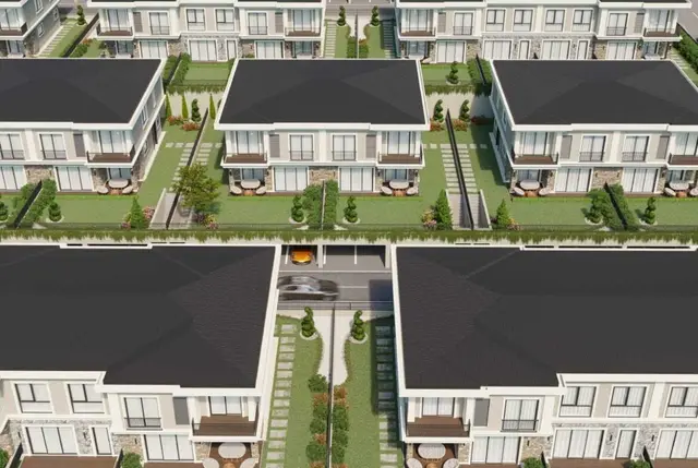 Bahçeşehir’de Bahçeli Satılık Villalar-6
