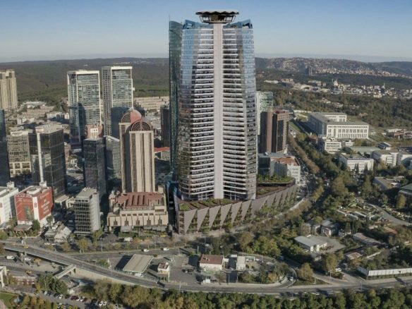 Luxuswohnungen in einem Hochhaus mit Metroanschluss in Istanbul Sarıyer-1