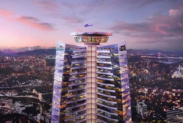 Luxuswohnungen in einem Hochhaus mit Metroanschluss in Istanbul Sarıyer-2