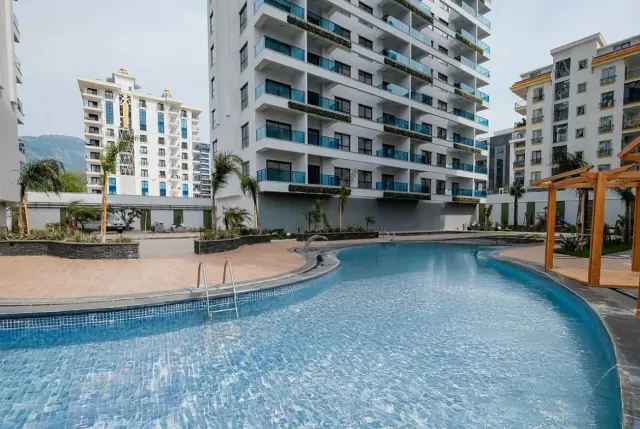 Wohnungen mit Meerblick in einer Anlage mit vielen Extras in Alanya Mahmutlar-5