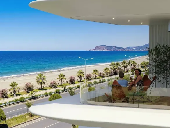 Wohnungen in einer Anlage direkt am Meer in Alanya Kestel-1