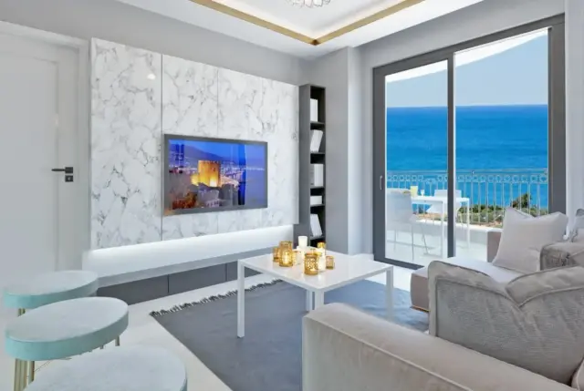 Wohnungen mit Meerblick in einer Anlage in Alanya Okurcalar-2