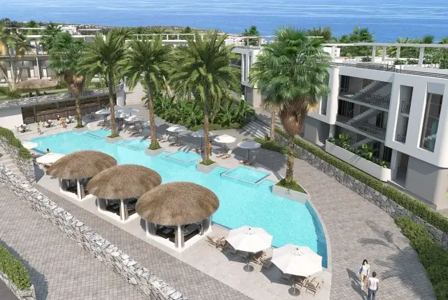 Meerblick Wohnungen nahe Golfplätzen in Kyrenia Nordzypern-2