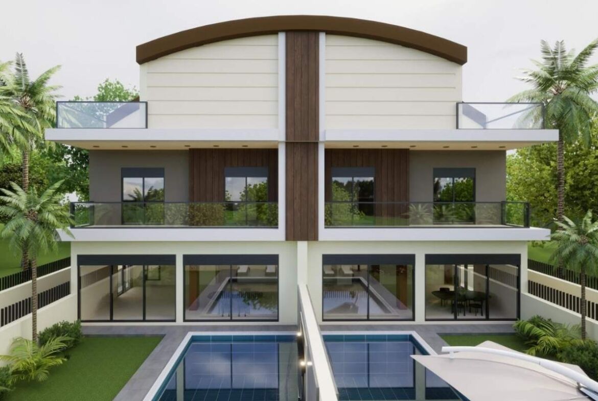 Villen mit privatem Pool und Aufzug in Antalya Konyaaltı-1