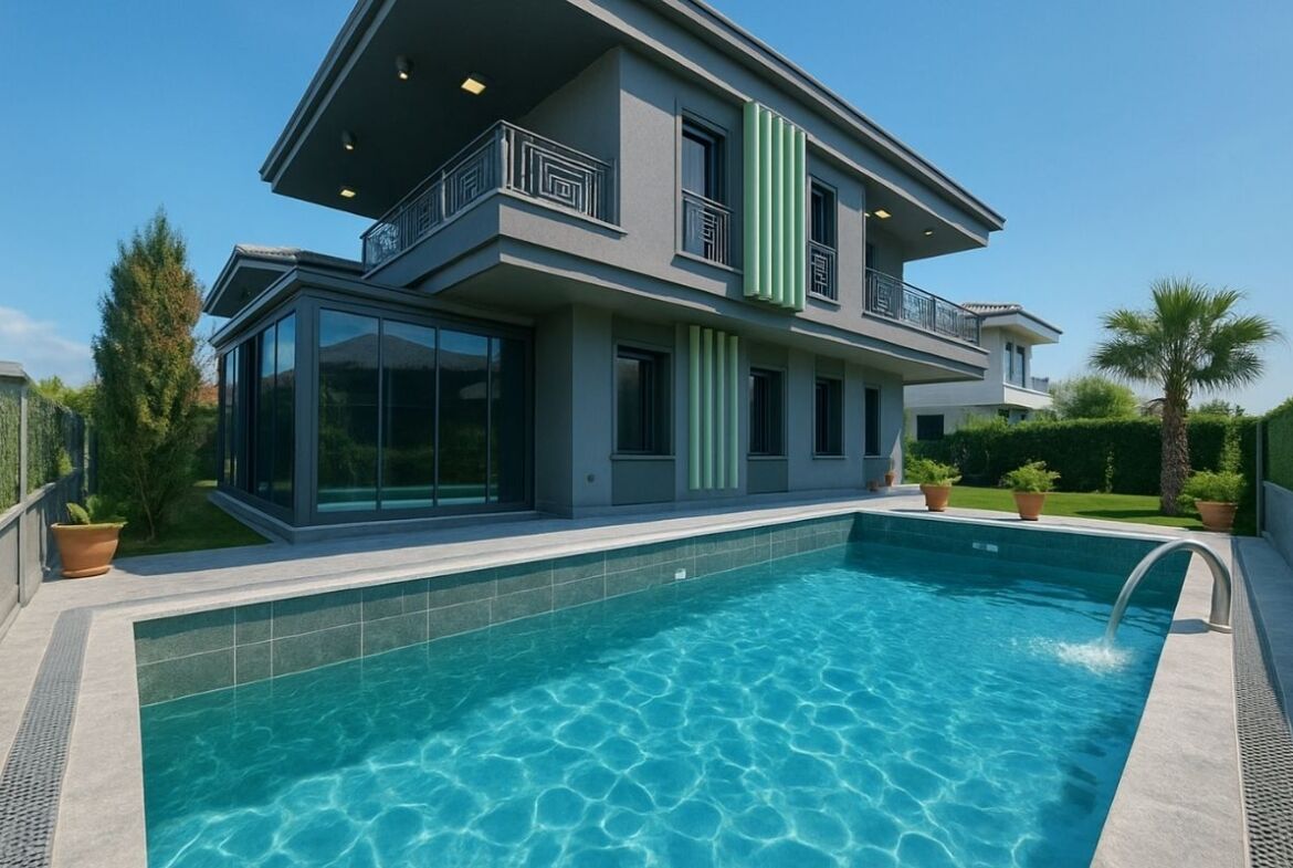 Möblierte Villa mit privatem Pool nahe Altınkum-Strand in Didim-1
