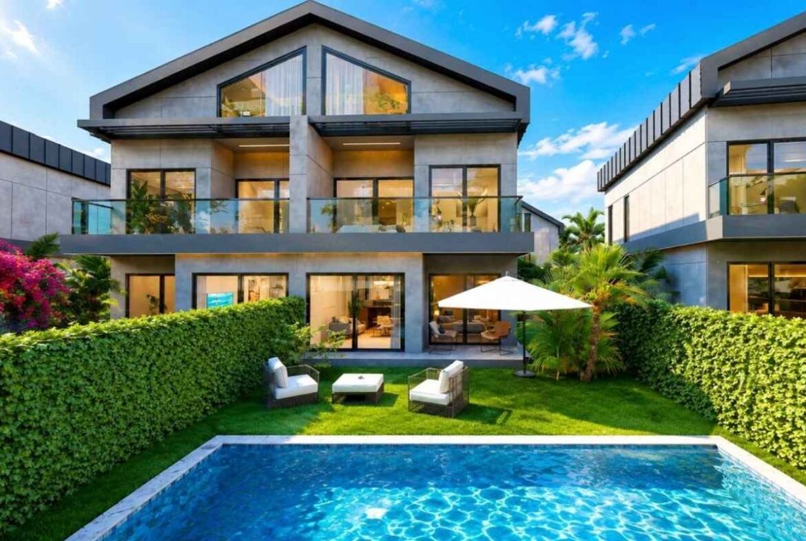 4+1 Villen mit Privatpool in Antalya Altıntaş-1