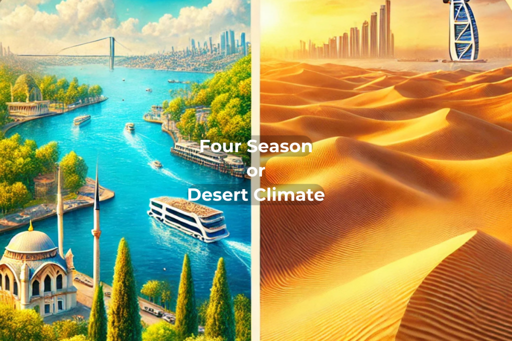 Climate and natural beauty in Istanbul and Dubai