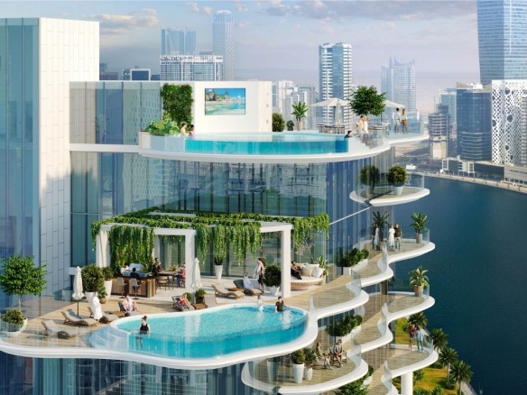 Dxb 028 chic tower dubai bussiness bay luxurious residential project in business bay dubai 01