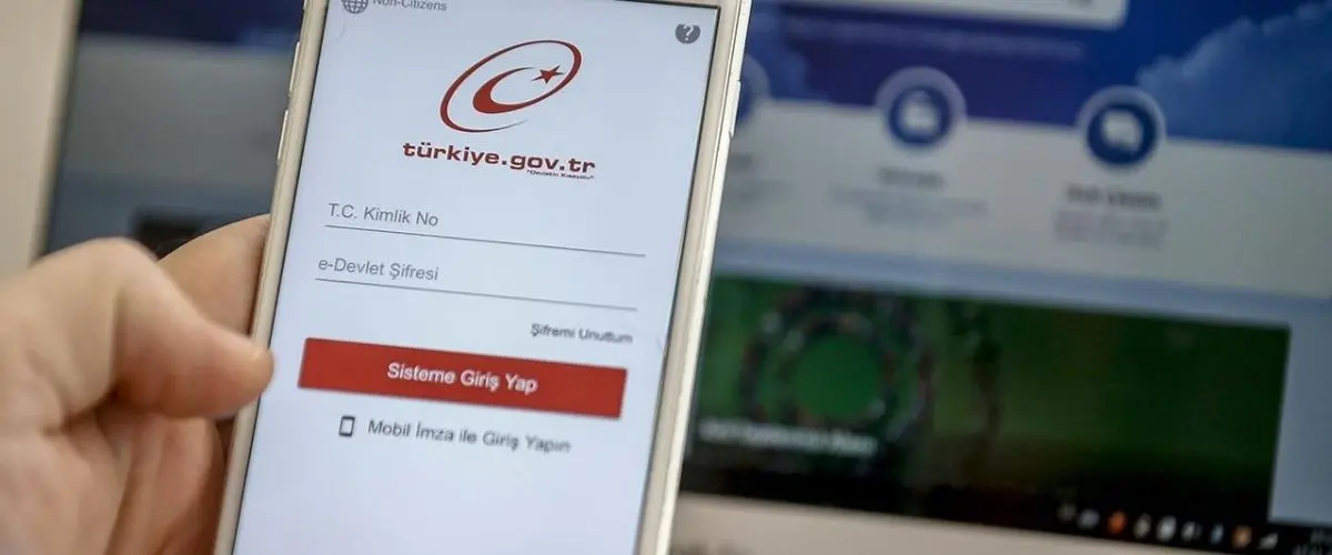 Turkish egovernment app open on a smartphone for checking or retrieving tax id number