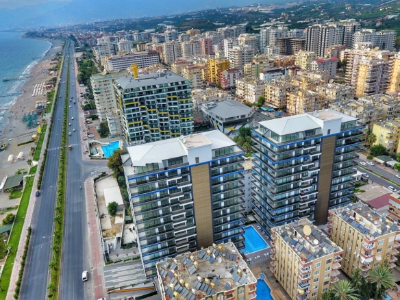 Ayt 01450 seafront real estate within complex in alanya mahmutlar te