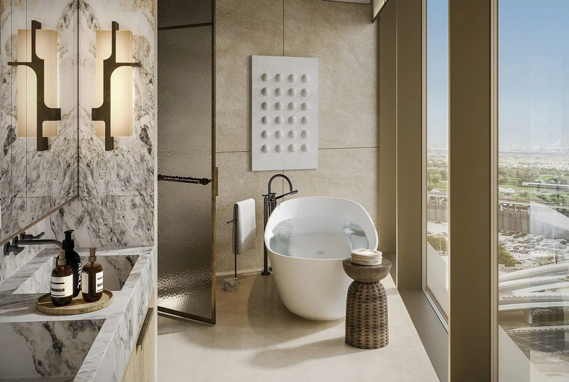 Luxury interior design of an apartment at Six Senses Residence Dubai Marina