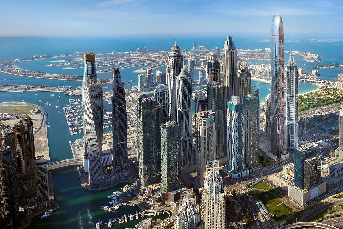 dudu5-e1760621241923 Exterior view of Six Senses Residence Dubai Marina highlighting its waterfront luxury architecture