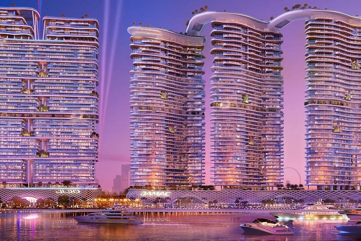 DAMAC Bay 2 at Dubai Harbour designed by Cavalli, presenting a bold branded waterfront residential development