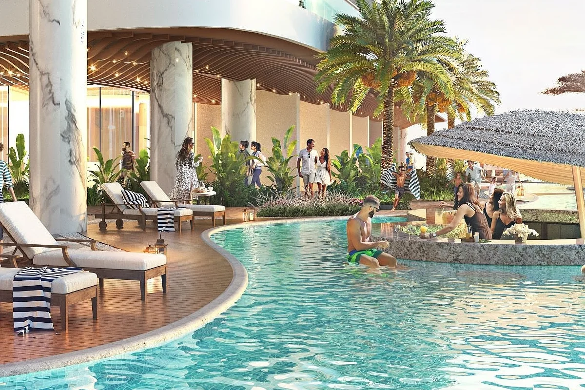 DAMAC Bay 2 at Dubai Harbour designed by Cavalli, presenting a bold branded waterfront residential development