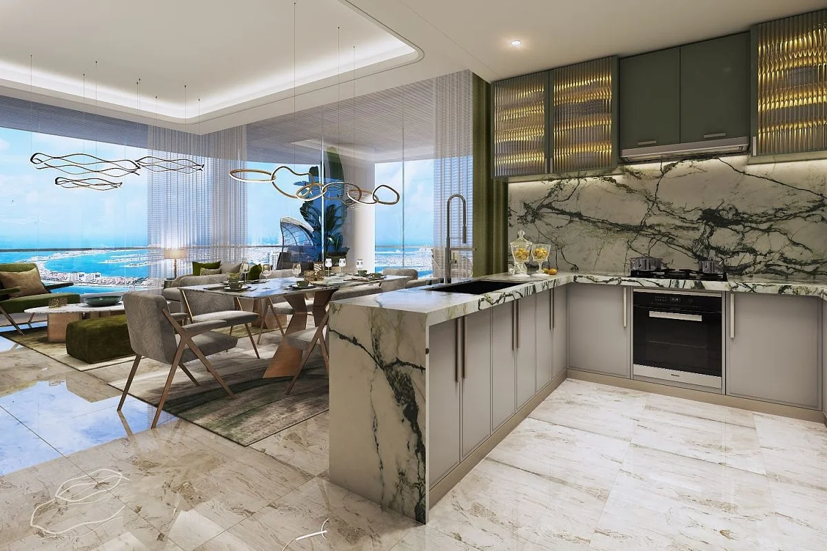 Statement interior design at DAMAC Bay 2 by Cavalli featuring bold details and luxury finishes