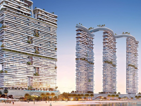 Damac bay 2 at dubai harbour designed by cavalli, presenting a bold branded waterfront residential development