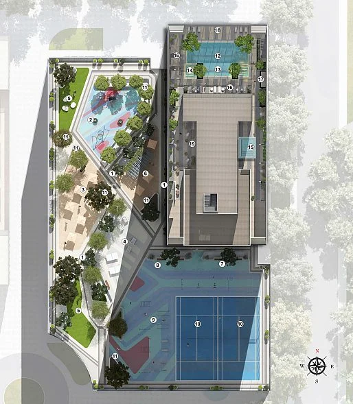 Apartment floor plan of The Element at Sobha One Nad Al Sheba 1 showing balanced layout and practical space flow