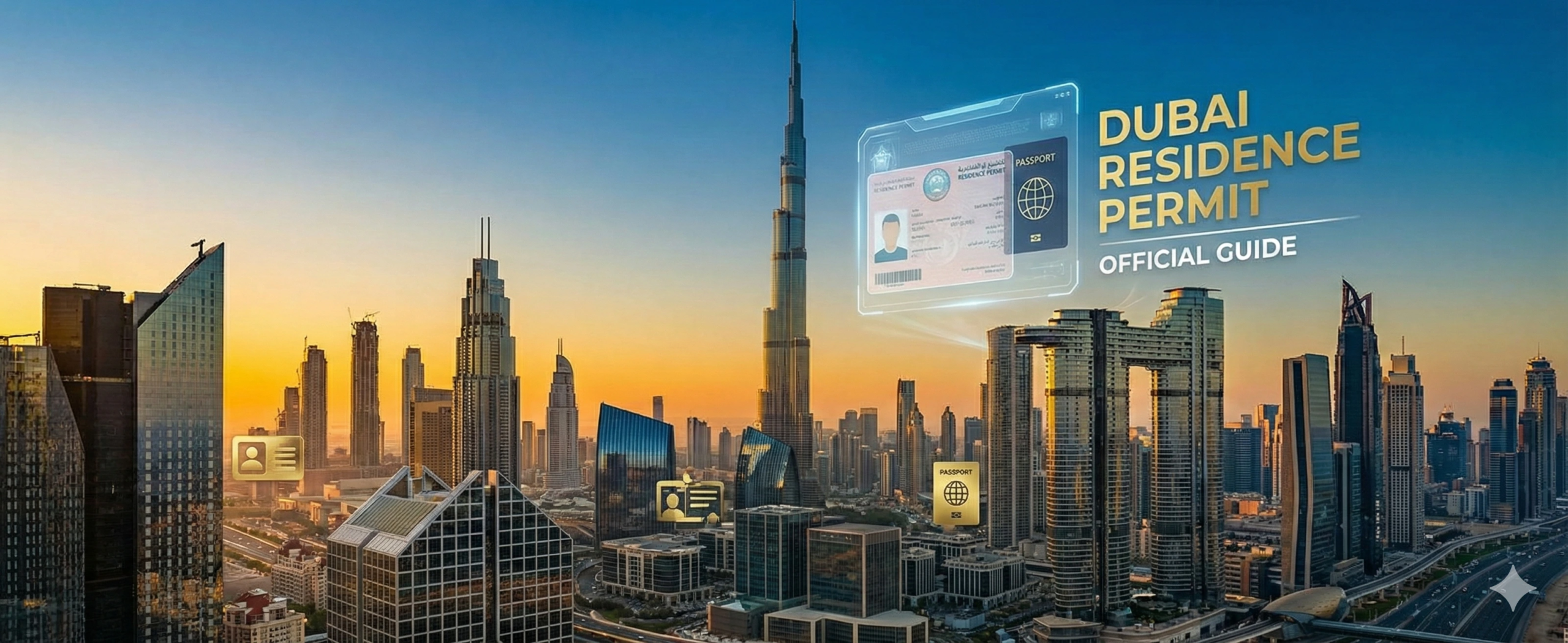 Dubai skyline visual for residence permit guide for foreign investors and expats