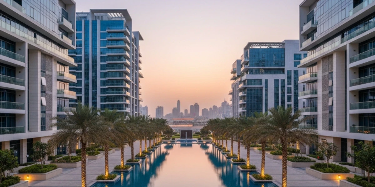 Modern residential towers in dubai illustrating real estate as an entry asset