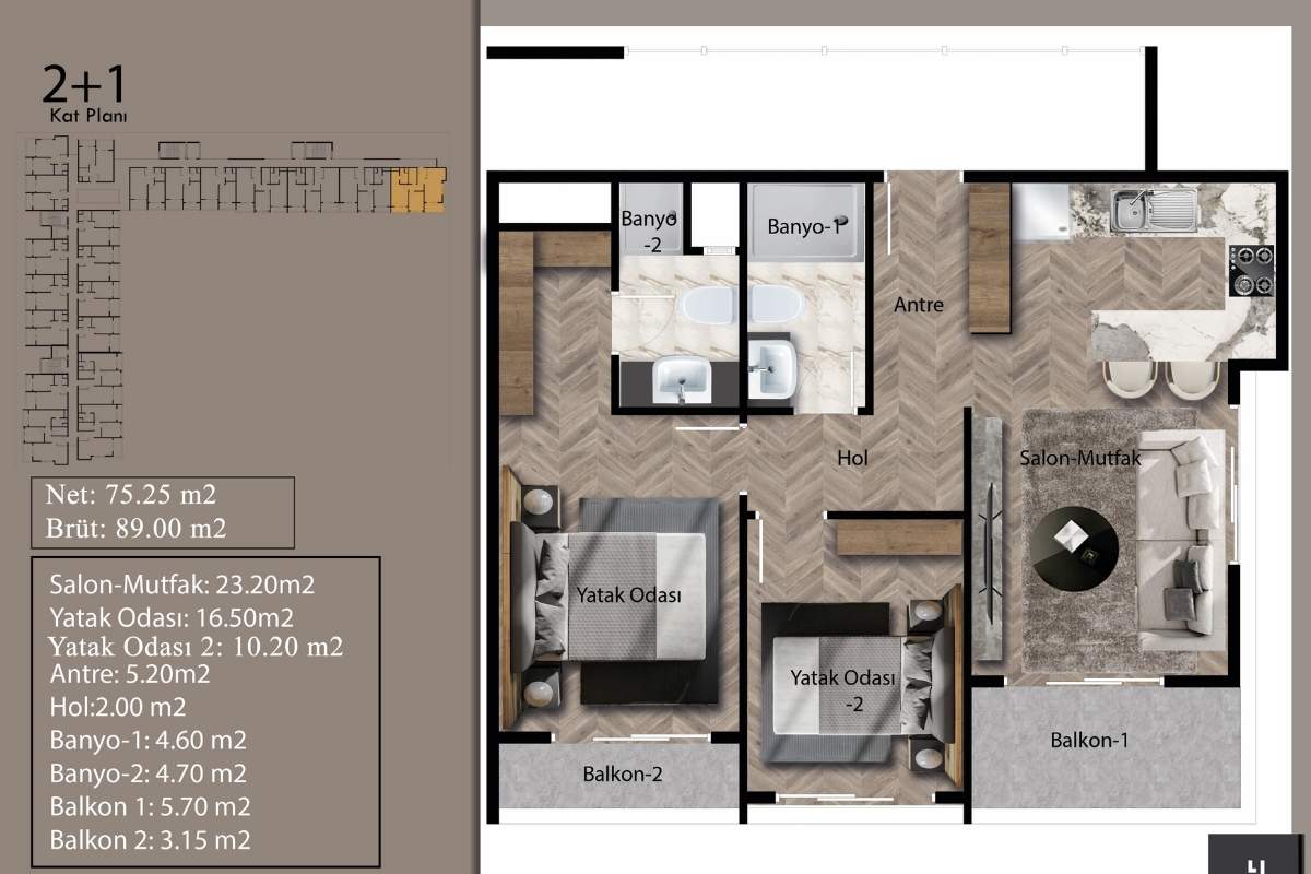 ICX-003-investment-apartments-mersin-erdemli-24 floor plan of investment apartment for sale in Mersin Erdemli Türkiye