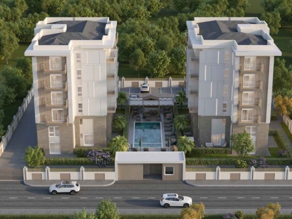 Modern apartments for sale in antalya altınova with swimming pool fitness area parking and flexible payment plan