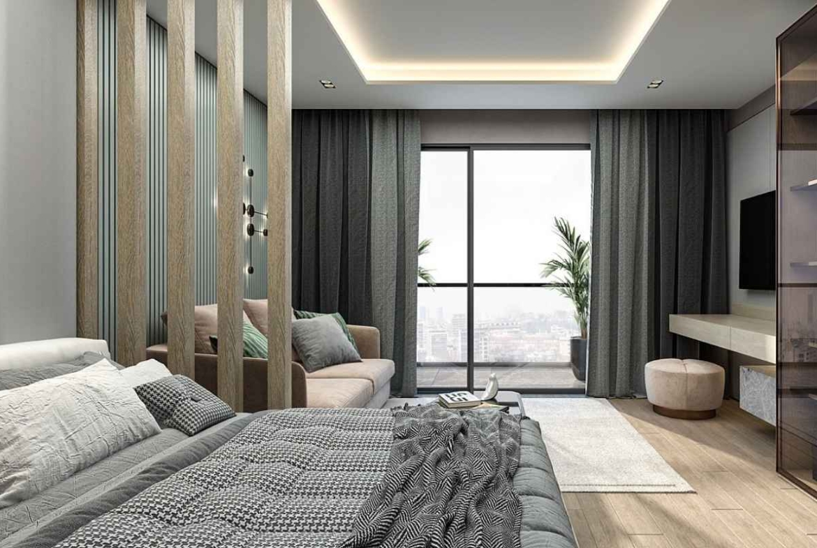 Mersin’de plaja yakın, havuz, aquapark ve kiralama yönetimi olanaklarına sahip satılık otel konseptli daireler.