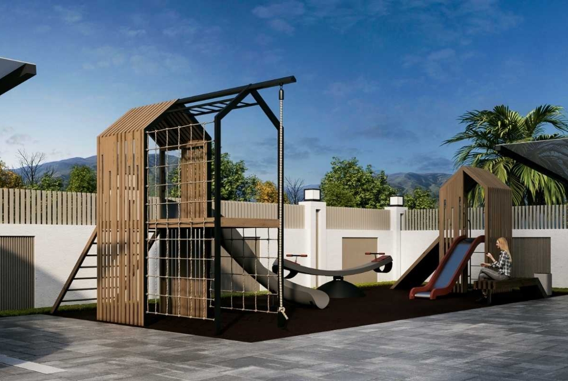 hotel concept apartments for sale in Antalya Altıntaş with swimming pool reception fitness sauna and investment potential