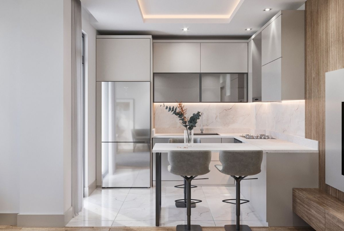 hotel concept apartments for sale in Antalya Altıntaş with swimming pool reception fitness sauna and investment potential