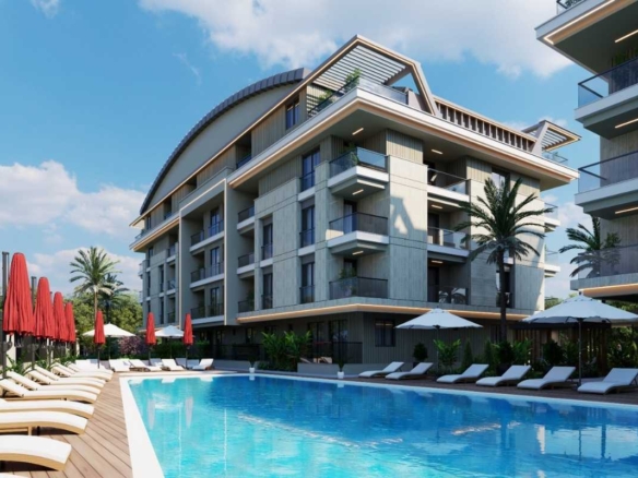 Apartments for sale in antalya konyaaltı pınarbaşı near beach and university with pool turkish bath sauna and citizenship option