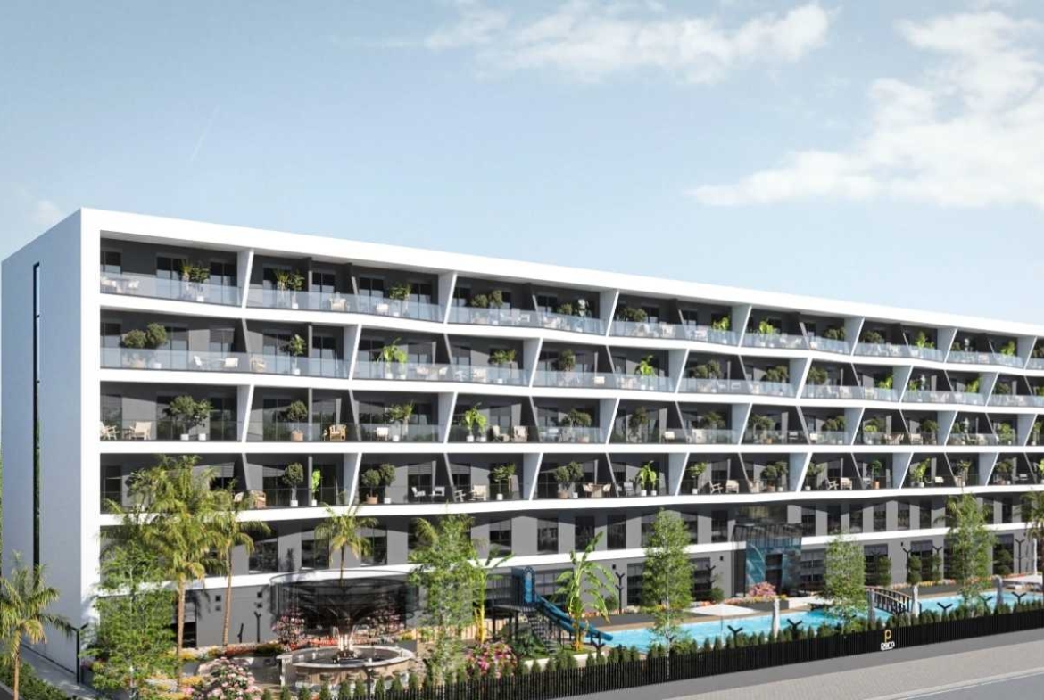 Antalya Kepez’de yüzme havuzu, aquapark, loft konutlar, balkonlar ve peyzajlı sosyal alanlar sunan satılık daireler
