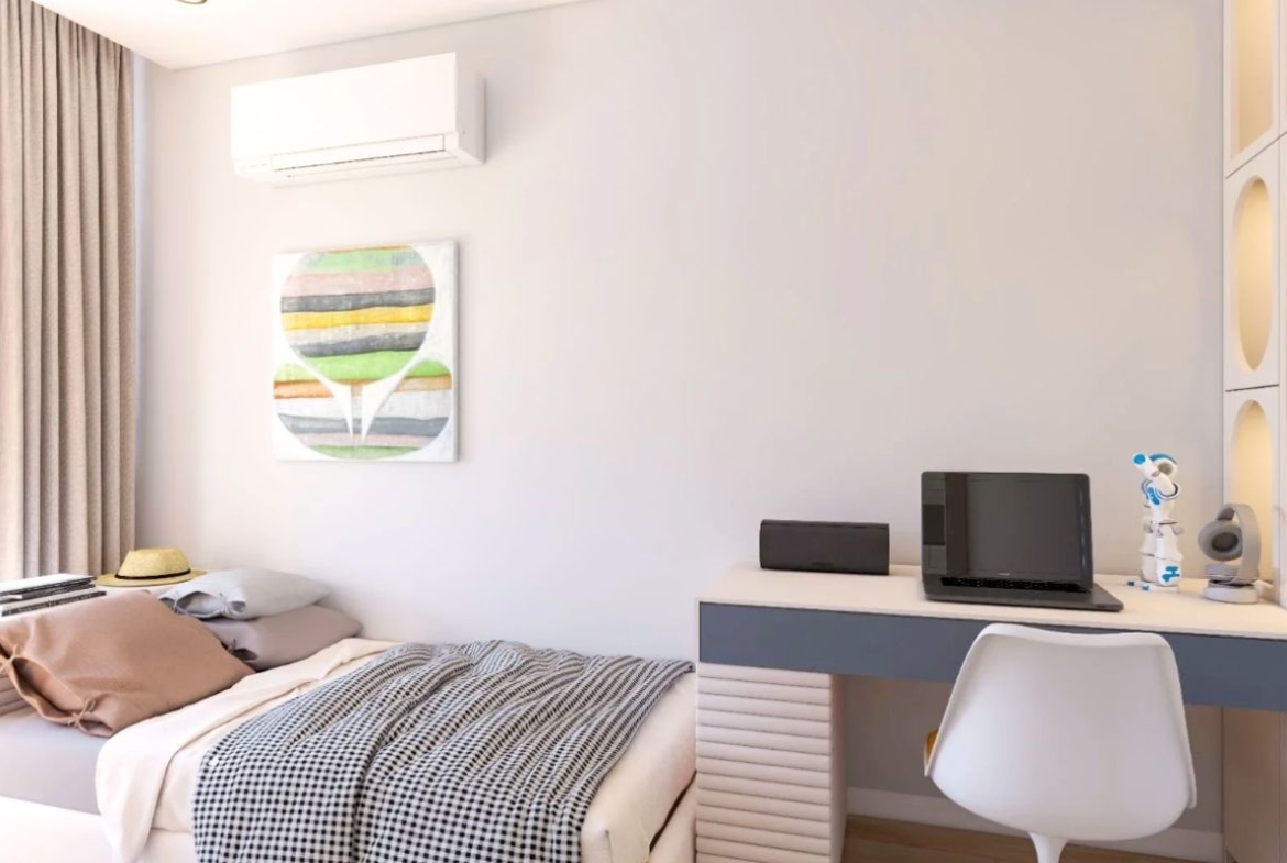 Antalya Kepez’de yüzme havuzu, aquapark, loft konutlar, balkonlar ve peyzajlı sosyal alanlar sunan satılık daireler