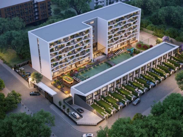 Altinova apartments for sale with swimming pool aquapark landscaped areas and modern residential architecture